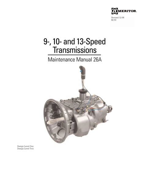 13 Speed Transmission Maintenance