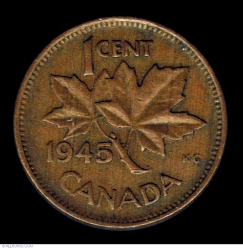 1945 Canadian Penny Obverse