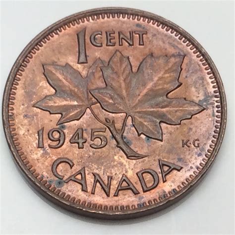 1945 Canadian Penny Collection