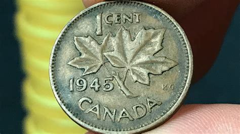 1945 Canadian Penny Double Die Reverse