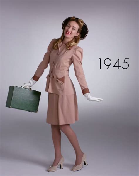 A photo of 1945-era fashion trends