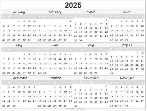 2025 Printable Calendar Free Photos