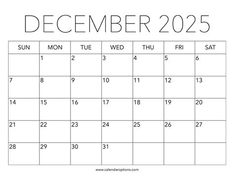 2025 printable calendar options