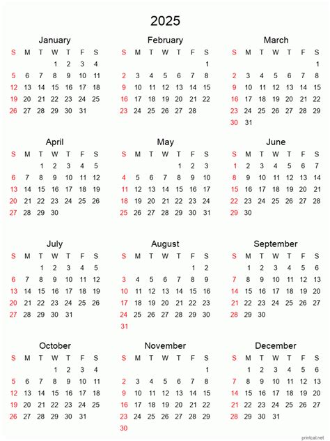 2025 printable calendar styles