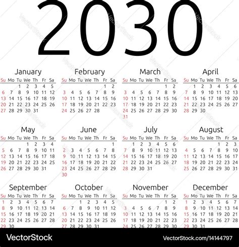 2030 Calendar Overview