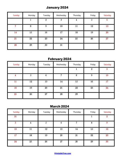 3-Month Calendar Benefits