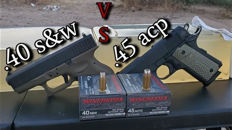 40 S&W vs 45 ACP