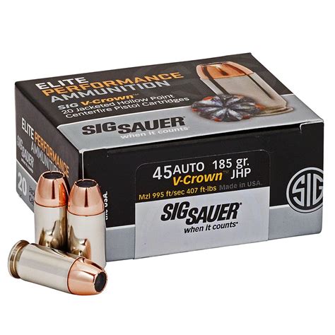 45 Auto Hollow Point ammunition