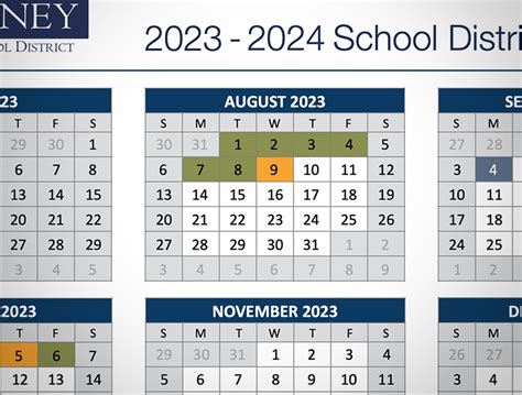 Example of 5 Misd Calendar