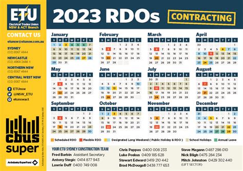 5 RDO Calendar Organization