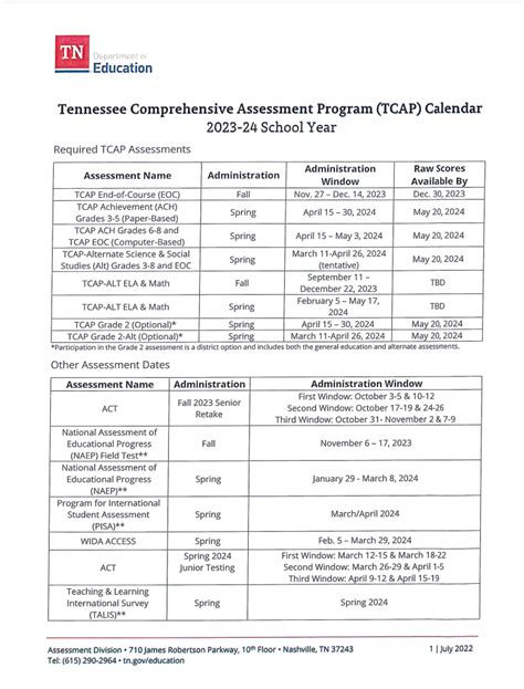 5 TCAPS Calendar Image