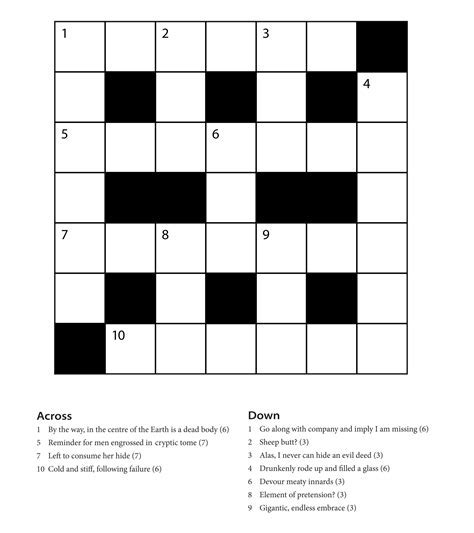 5 Free Crosswords