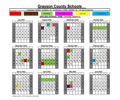 5 GCS Schools Calendar System