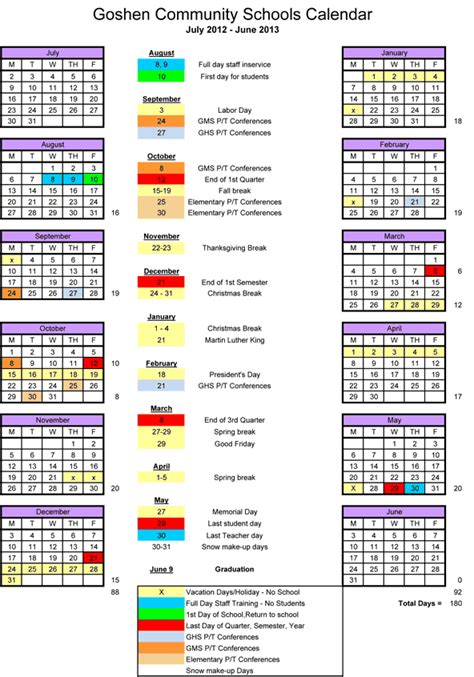 5 GCS Schools Calendar Tips