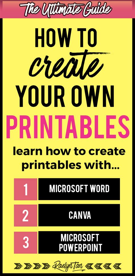 5 ways to create printables