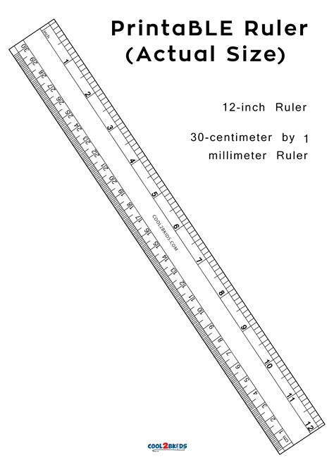 5 mm ruler printable for personal projects