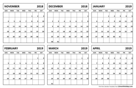 6-Month Calendar Ideas for Students