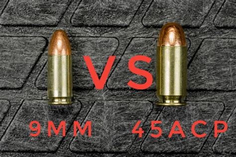 9mm vs 45 ACP