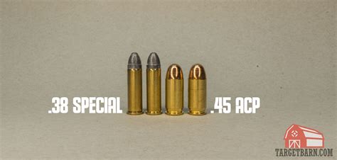 9mm,.45 ACP, and.38 Special handguns