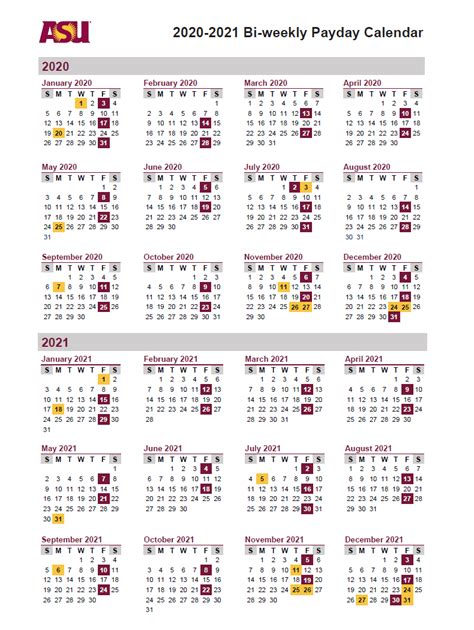 ASU Academic Calendar Image 5