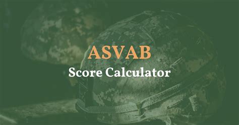 ASVAB Score Calculator Online