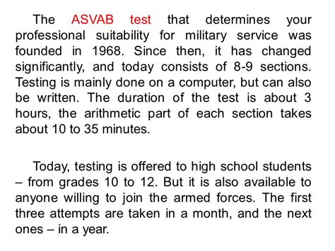 ASVAB Test Anxiety