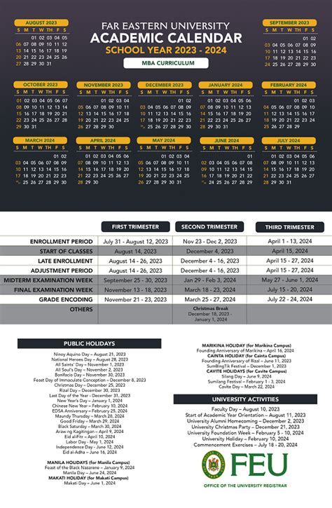 Academic Calendar