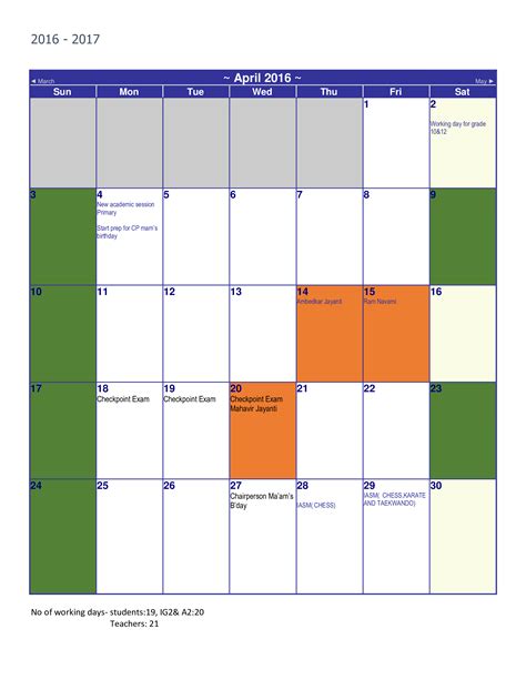 Using the Academic Calendar for Success