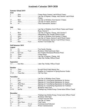 Academic Calendar Guide