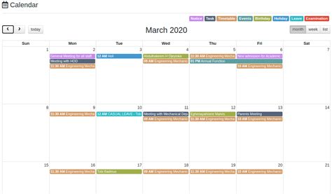 Managing Academic Calendar