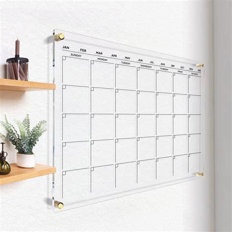 Acrylic Calendar Setup