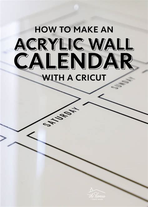 Acrylic Calendar Usage