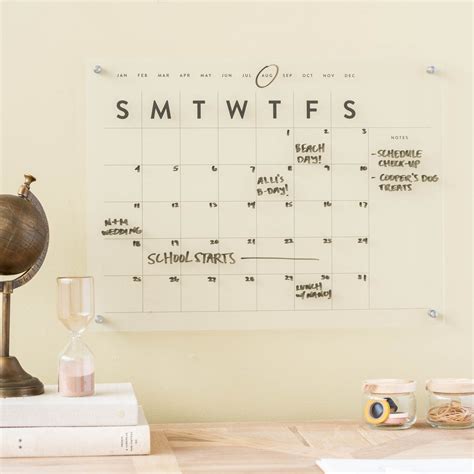 Acrylic Wall Calendar Features