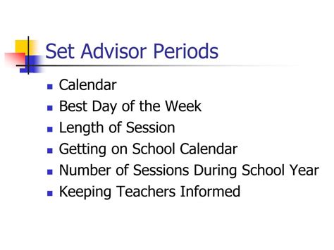 Advising Periods and Orientation