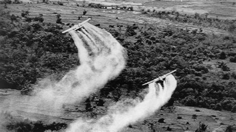 U.S. aircraft spraying Agent Orange over Vietnam