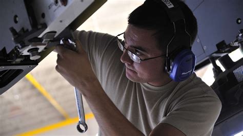 Air Force Aircraft Maintenance Supervisor Overseeing Maintenance