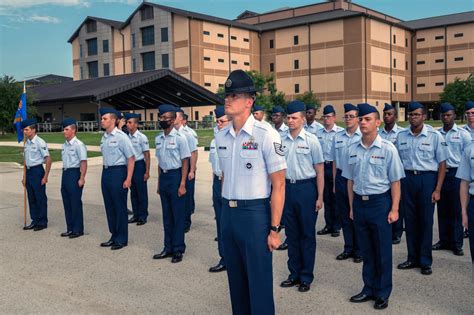 Airmen during the graduation ceremony of Basic Military Training