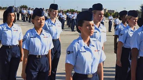 Female recruit graduating from basic training