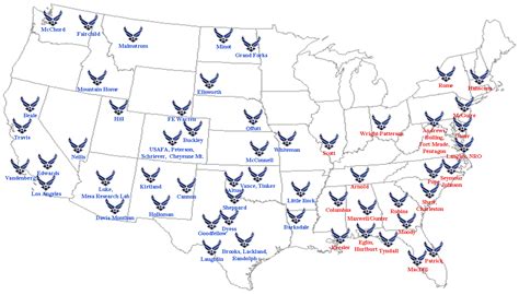 Air Force MEPS Locations Map