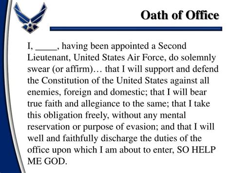 Air Force Oath of Office Image 1