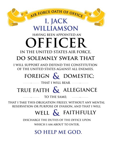 Air Force Officer Oath Officer Code