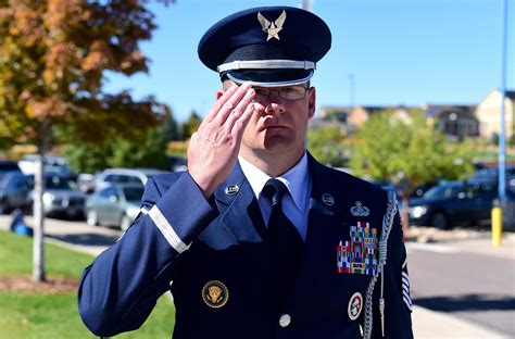 Air Force Officer Saluting