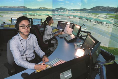 Air Traffic Control Officer Guiding Aircraft