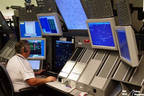 Air Traffic Controller Working In Control Tower