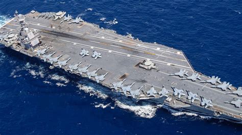 Aircraft carriers at sea