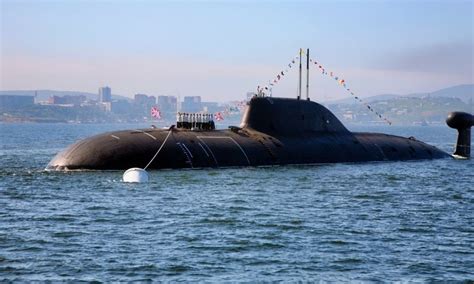 Akula II Class Submarine in the dockyard