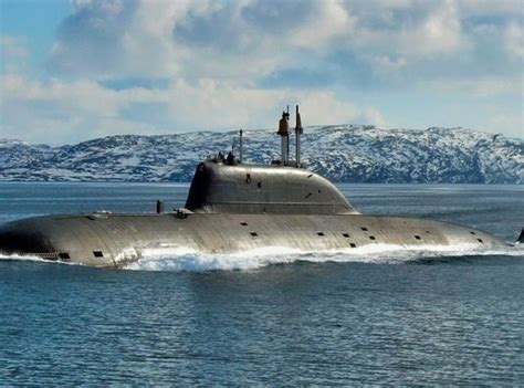 Akula II Class Submarine in the open waters