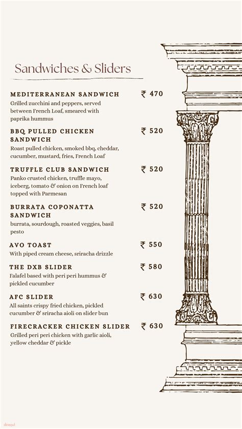 All Saints Menu Online