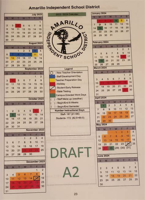 Amarillo Aisd School Calendar Image 3