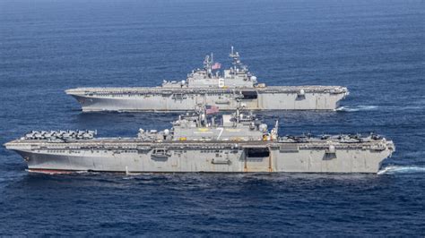 America-class assault ship crew in training